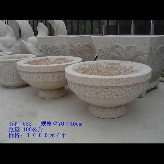 granite flowerpot