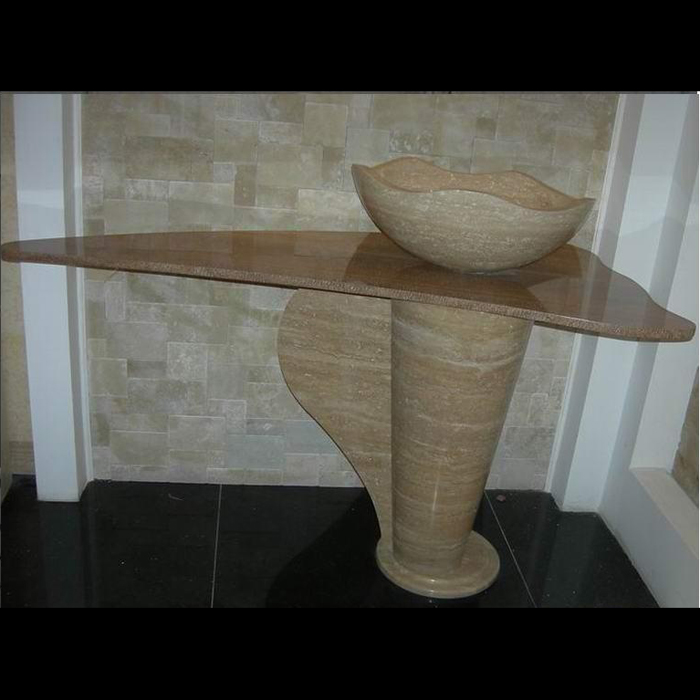 travertine pedestal