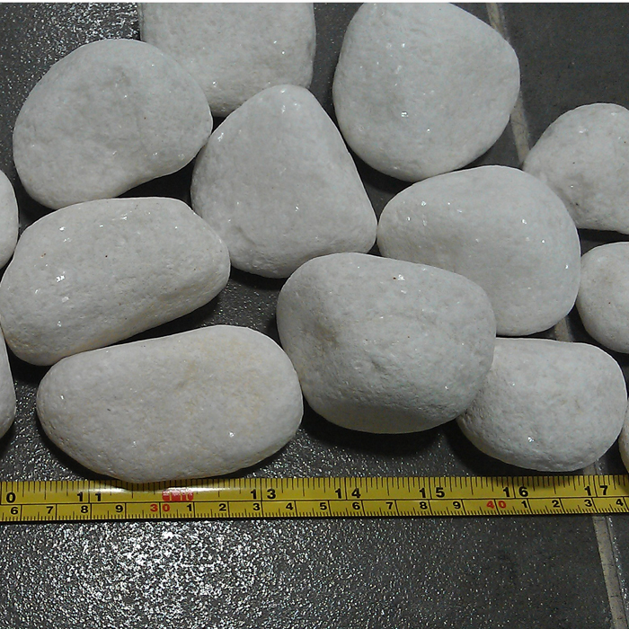 snow white pebble stone